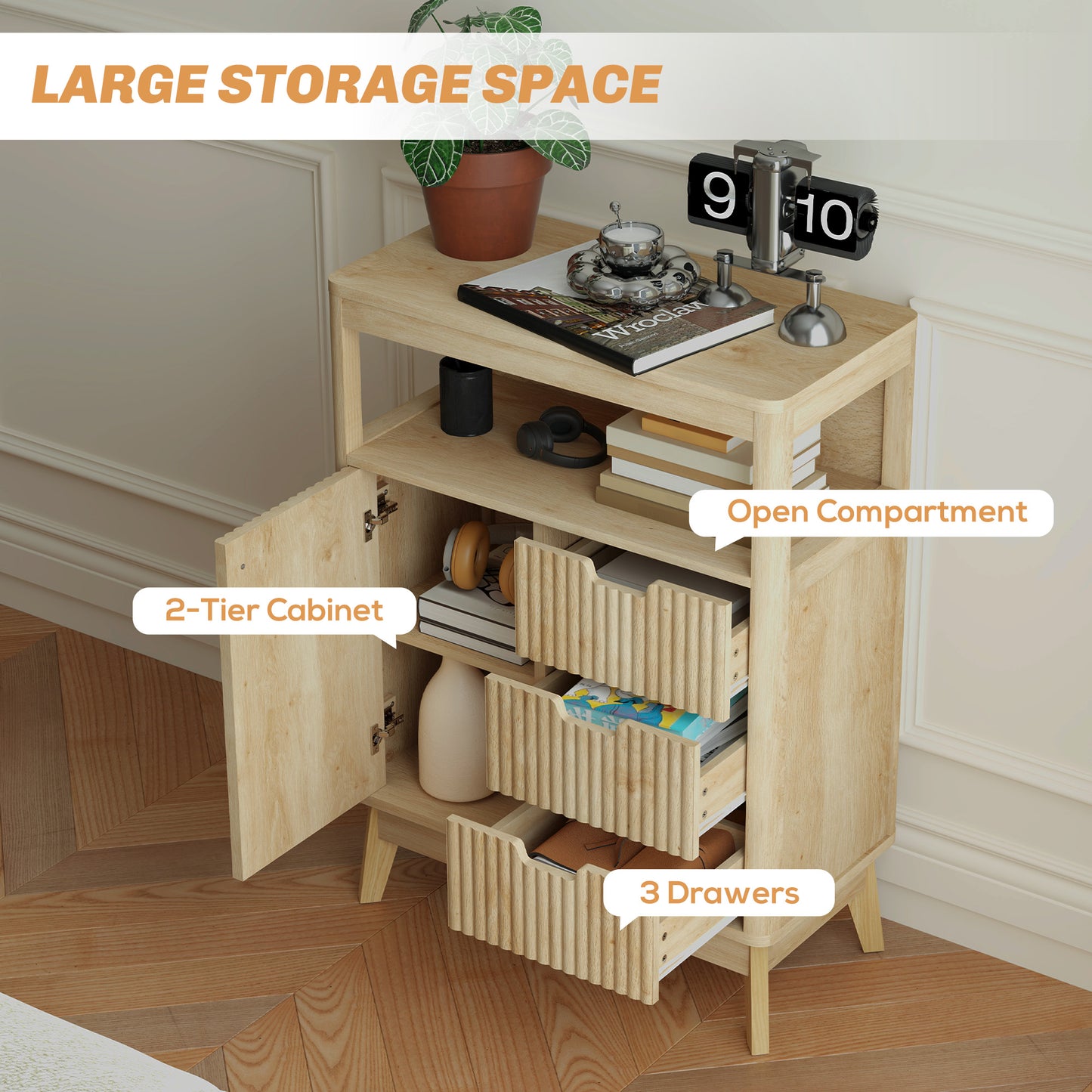 Modern Sideboard Storage Cabinet for Living Room Dining Room Bedroom