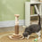 49cm Cat Scratching Post with Interactive Track Ball Toy for Indoor