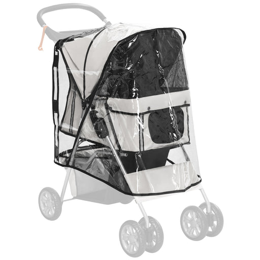 Dog Stroller Rain Cover w/ Rear Entry, Cover, for Dog Pram