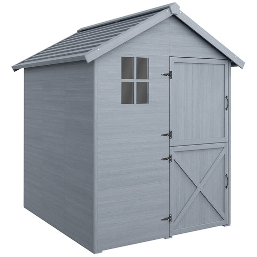 6 x 6.5FT Wooden Shed, Outdoor Storage Shed with Floor and Window