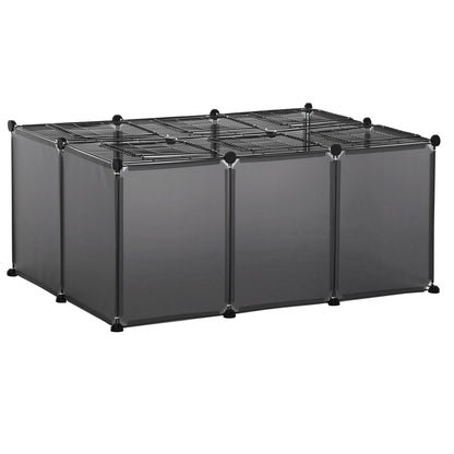 DIY Pet Playpen 22 Panels Small Animal Cage for Guinea Pigs Grey