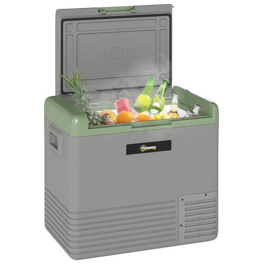 50L Car Refrigerator 12V Portable Freezer for Camping, Light Green