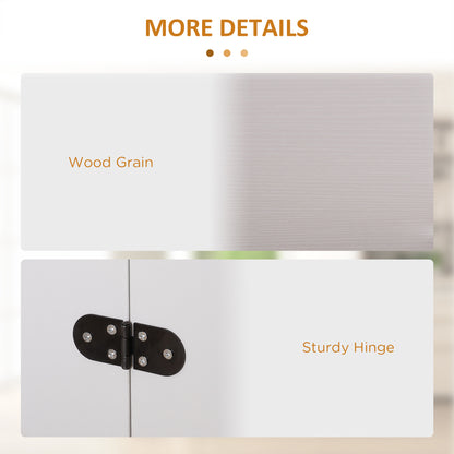 Foldable Dining Table Compact Drop Leaf Table for Kitchen White