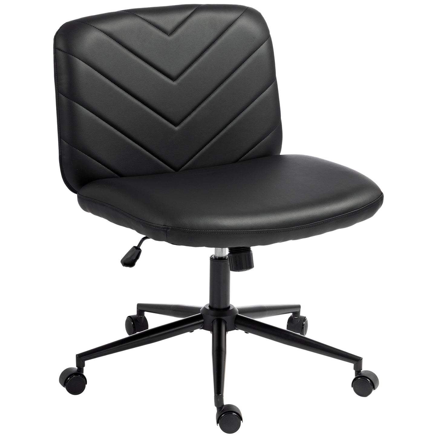 Criss Cross Legged Office Chair Height Adjustable Black