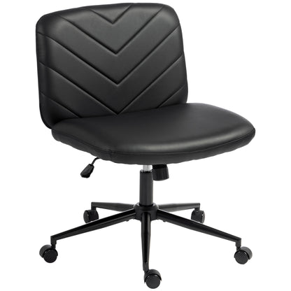 Criss Cross Legged Office Chair Height Adjustable Black