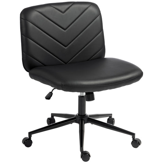 Criss Cross Legged Office Chair Height Adjustable Black