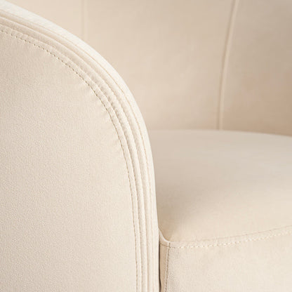 Equinox Armchair – Chalk – Brushed Brass Base
