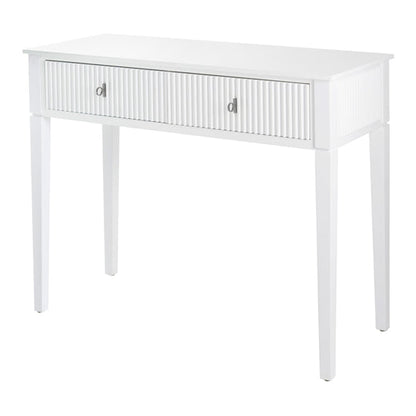 Heidi White Console Table Brass/Silver
