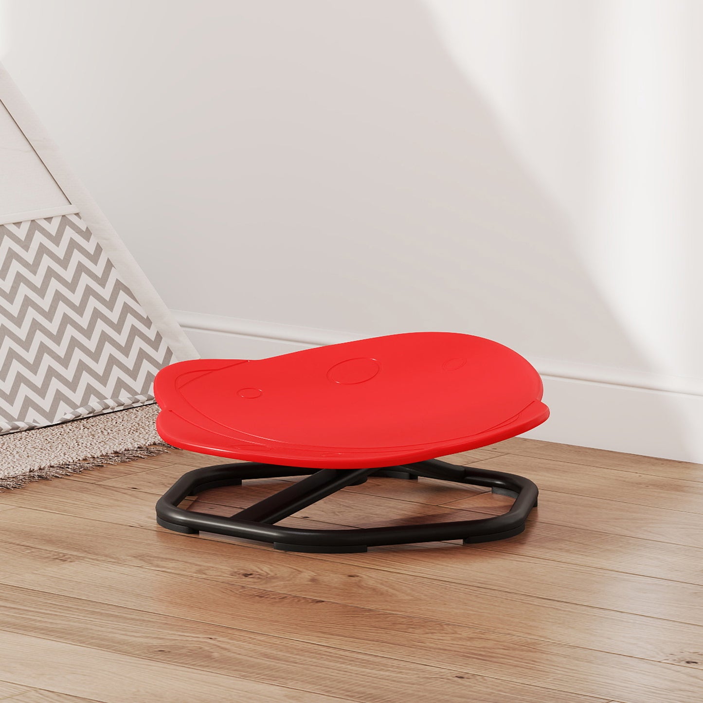 Planet-Shaped Kids Swivel Chair, Sensory Spinning Chair, Red