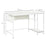 Home Compact Small Computer Desk Writing Study Table Office PC Workstation Gaming Studying with Storage Shelf, White