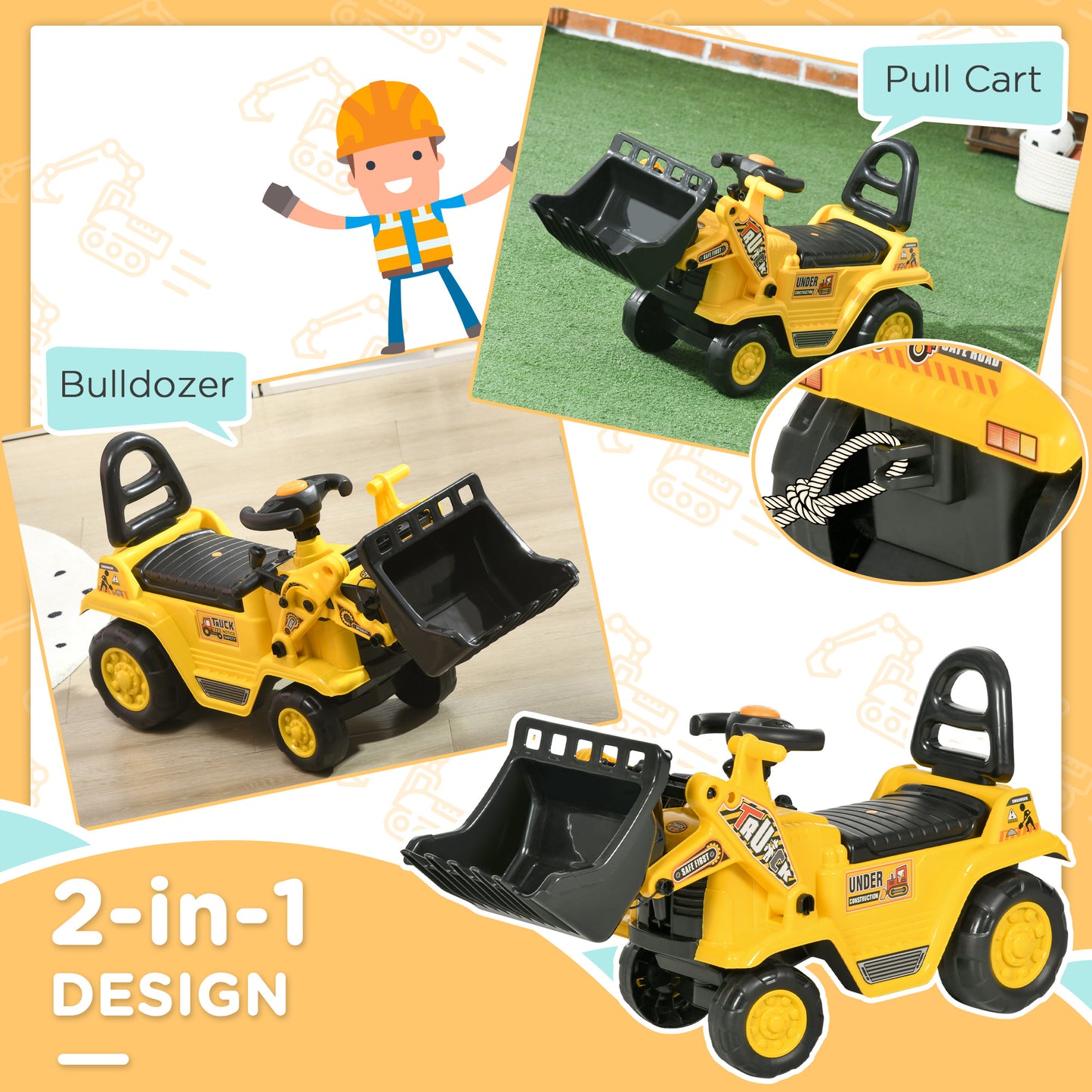 Kids Ride-on Construction Car
