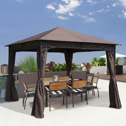 3m x 3m Garden Metal Gazebo Marquee Party Tent Canopy Shelter Pavilion