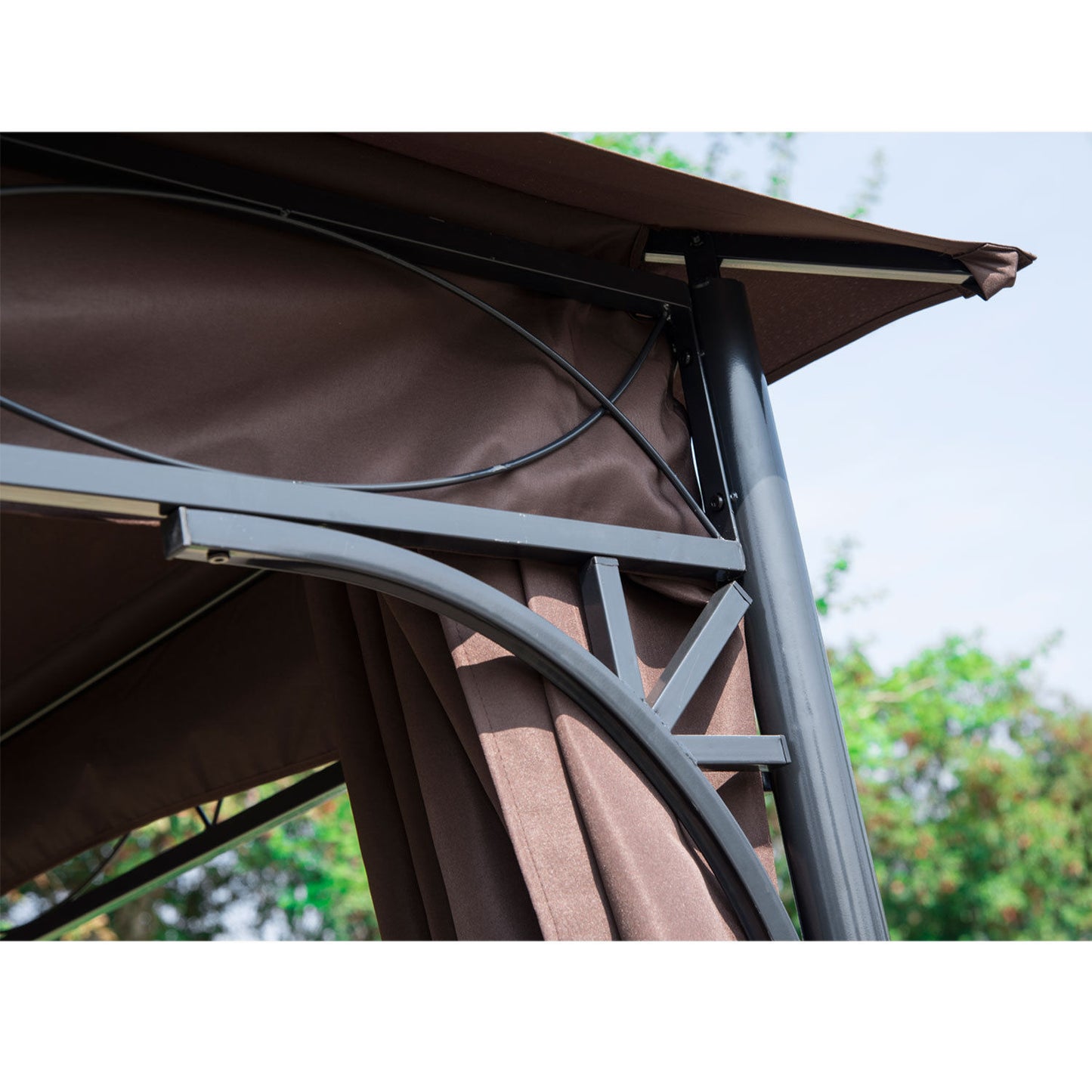 3m x 3m Garden Metal Gazebo Marquee Party Tent Canopy Shelter Pavilion