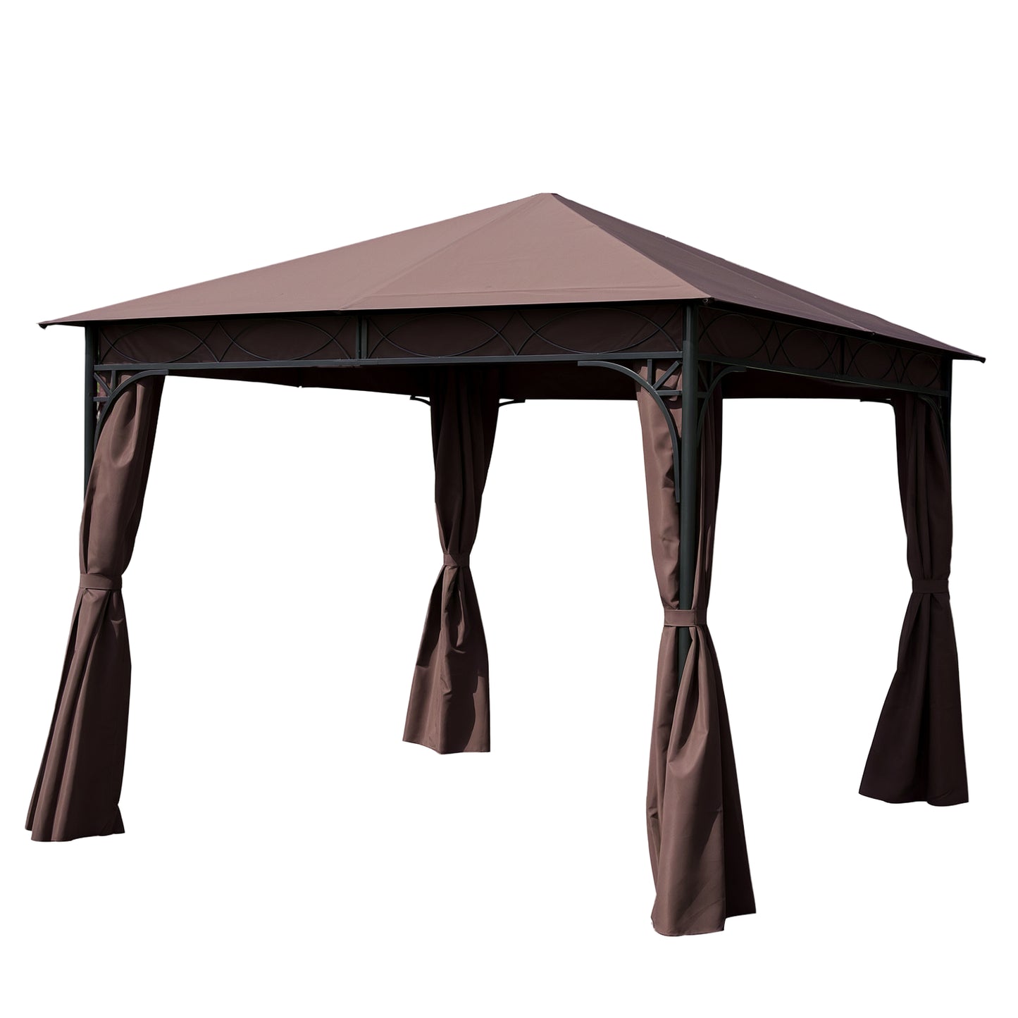 3m x 3m Garden Metal Gazebo Marquee Party Tent Canopy Shelter Pavilion