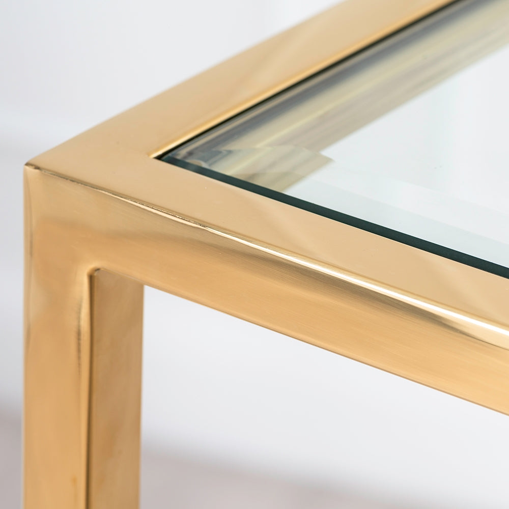 Rippon Brass Rectangular Console Table
