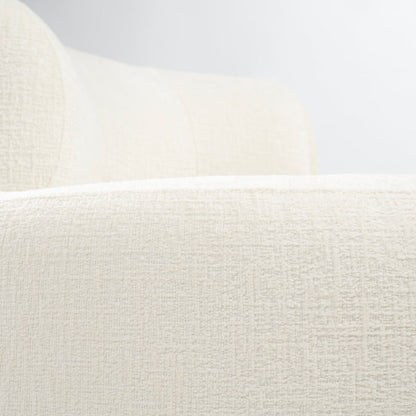 Rolls Swivel Chair Ivory Chenille
