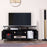 TV Unit Cabinet for TVs up to 55 Inch, Entertainment Center with 2 Storage Shelves and Cupboards, for Living Room, Black