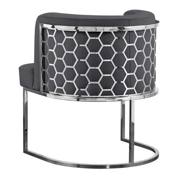 Alveare Dining Chair Silver - Smoke