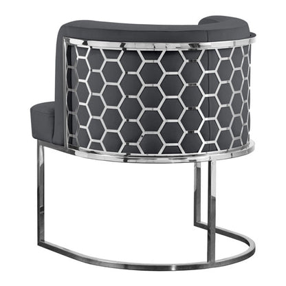 Alveare Dining Chair Silver - Smoke