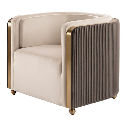 Ozman Lounge Chair - Chalk/Mink