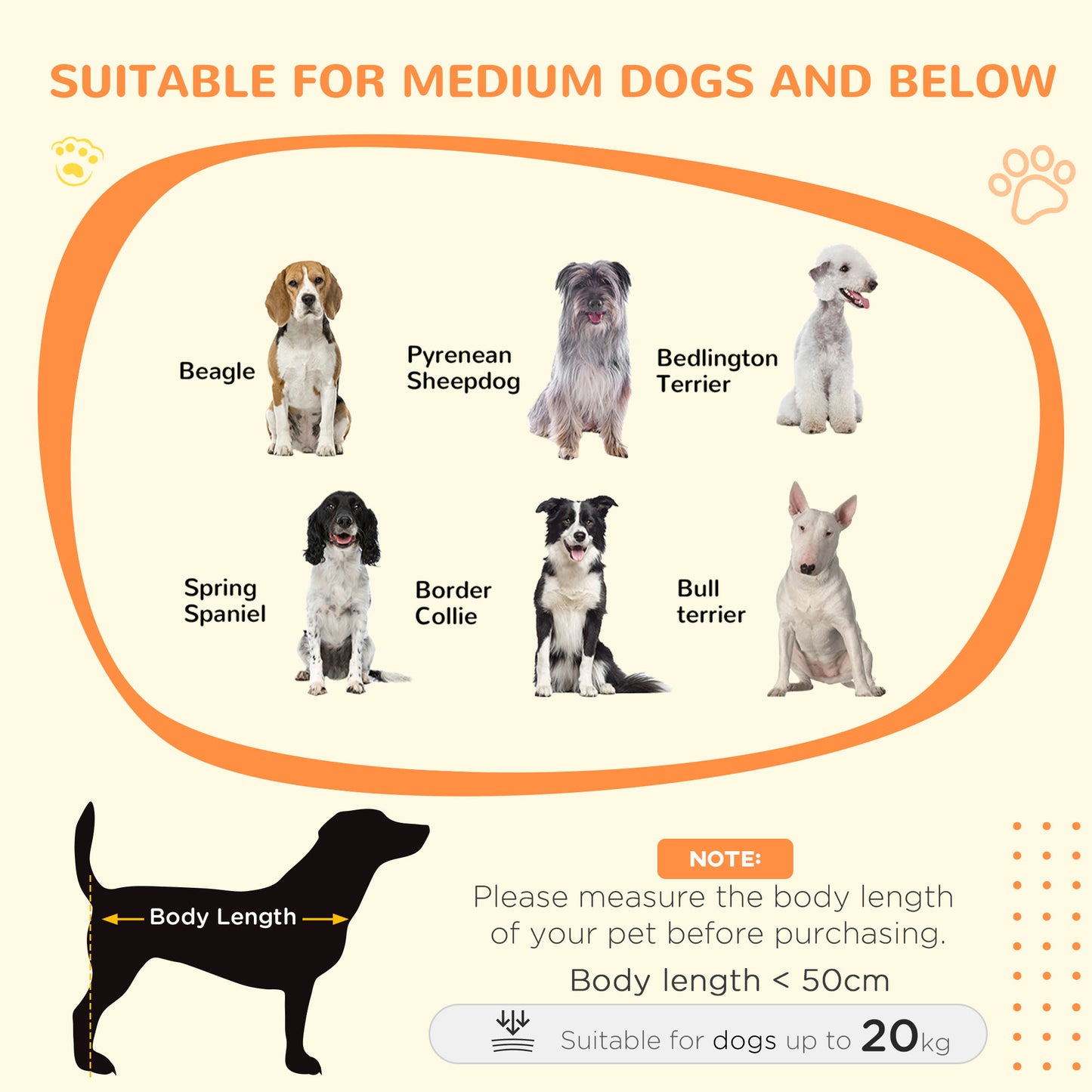 Dog Crate Furniture with Wheel for Medium Dogs, 80 x 60 x 76.5cm - White