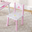 Princess Design Toddler Table and 2 Chairs Set, for Playroom