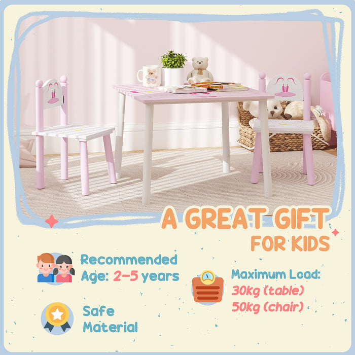 Princess Design Toddler Table and 2 Chairs Set, for Playroom