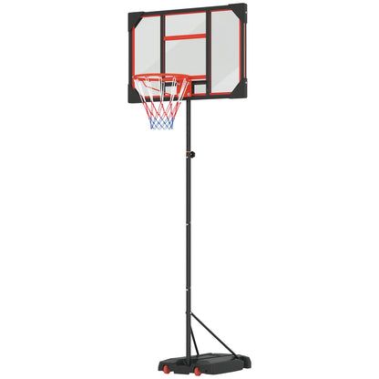Basketball Hoop, 210-260cm Height Adjustable Basketball Hoop, Red