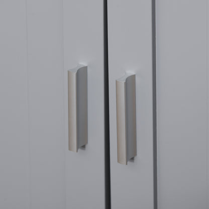 Wood Cat Litter Box Enclosure Furniture w/ Adjustable Interior Wall Grey