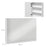 kleankin Bathroom Mirror Cabinet with Light, Bathroom Storage Cupboard with Adjustable Shelf, USB Charge, 90x15x70cm, White