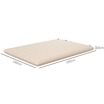 Double Air Bed Inflatable Mattress, 195 x 140 x 10cm, White