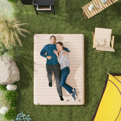 Double Air Bed Inflatable Mattress, 195 x 140 x 10cm, White