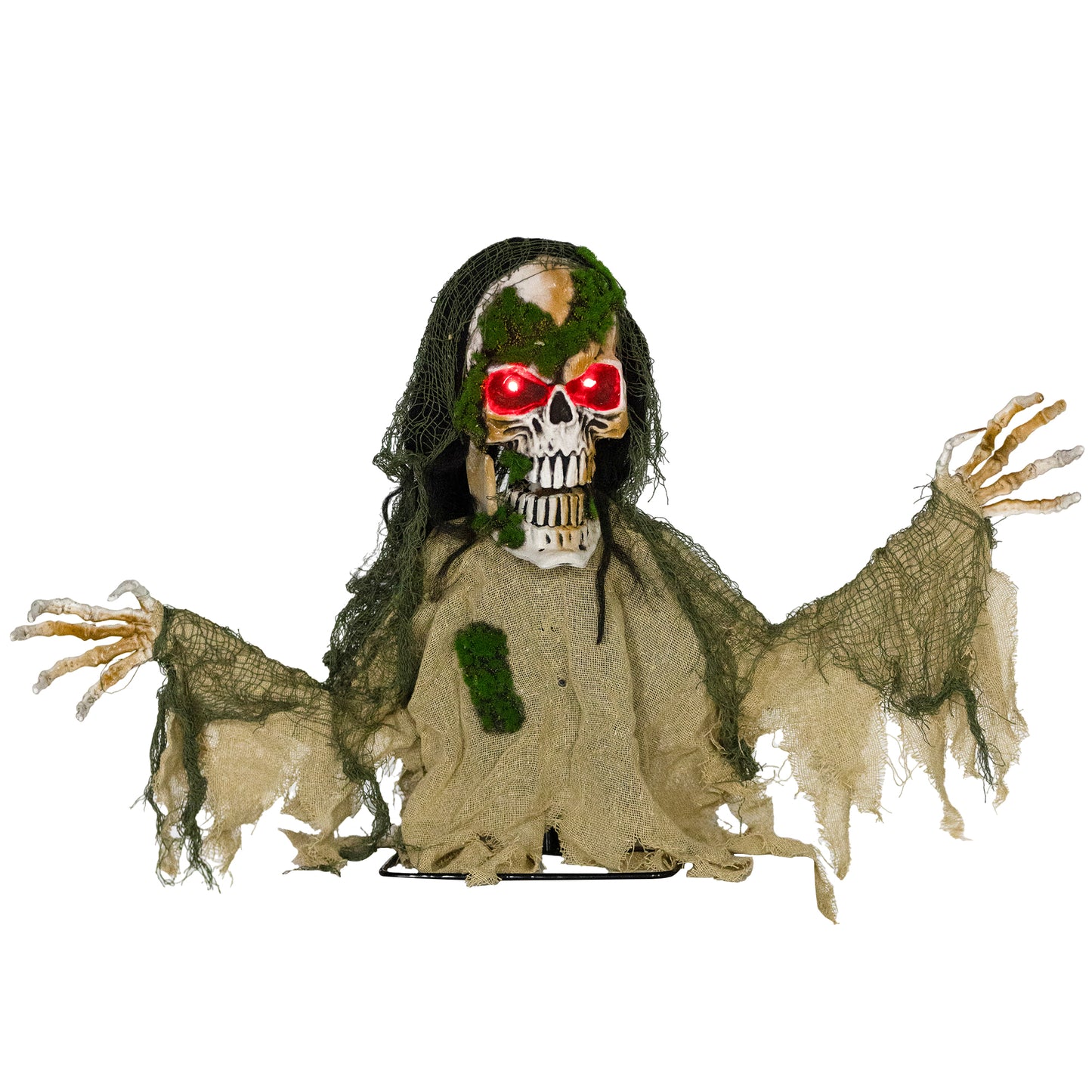 Voice Activated Halloween Animatronics Skeleton, Battery Operated