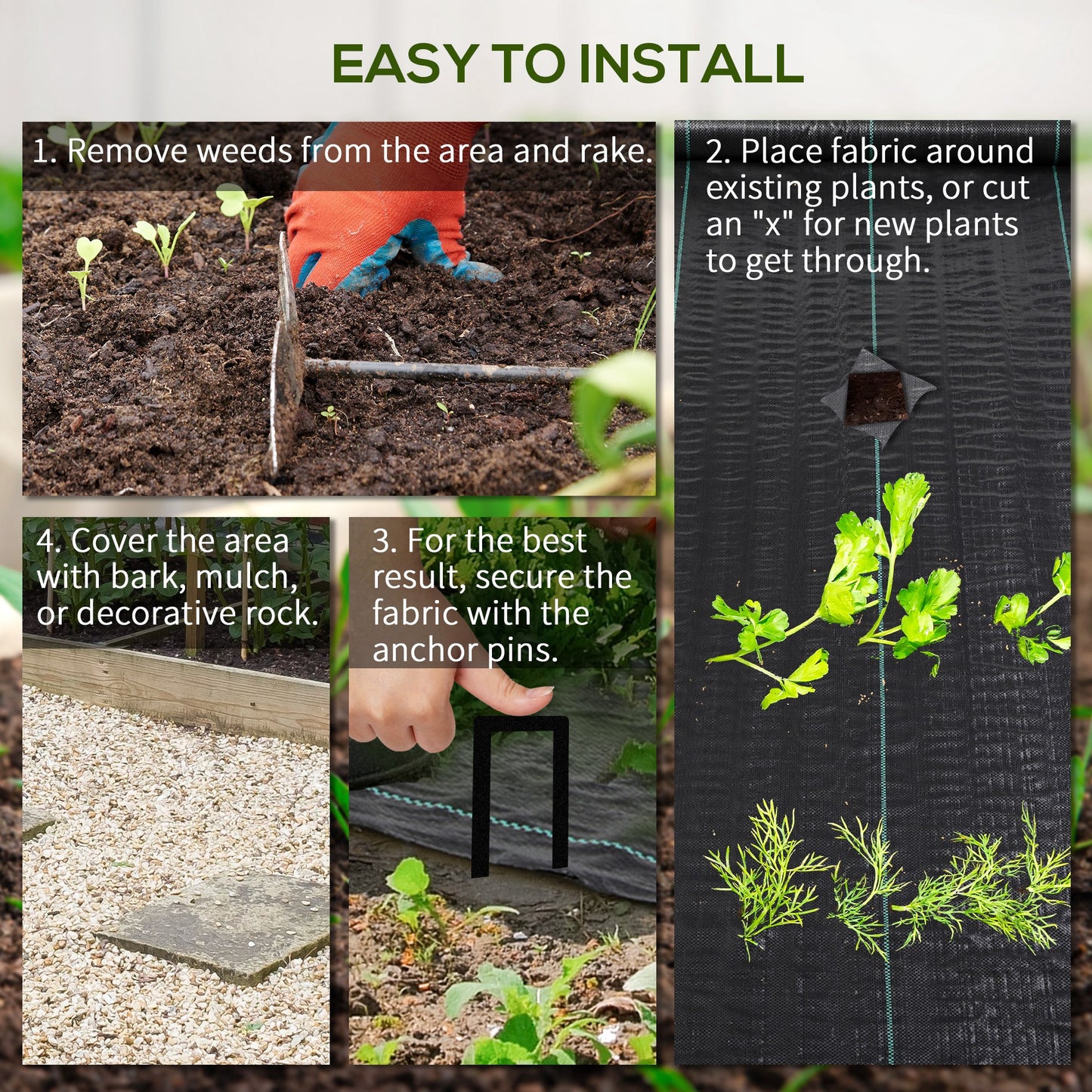 100 x 2m Weed Membrane, Heavy Duty Weed Control Membrane