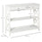 Console Table Side Desk Shelves Drawers Open Top X Support Hallway White