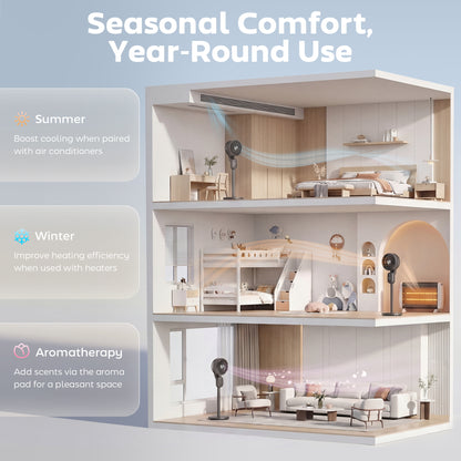 20 dB Standing Fan for Bedroom, Pedestal Fan with Oscillating