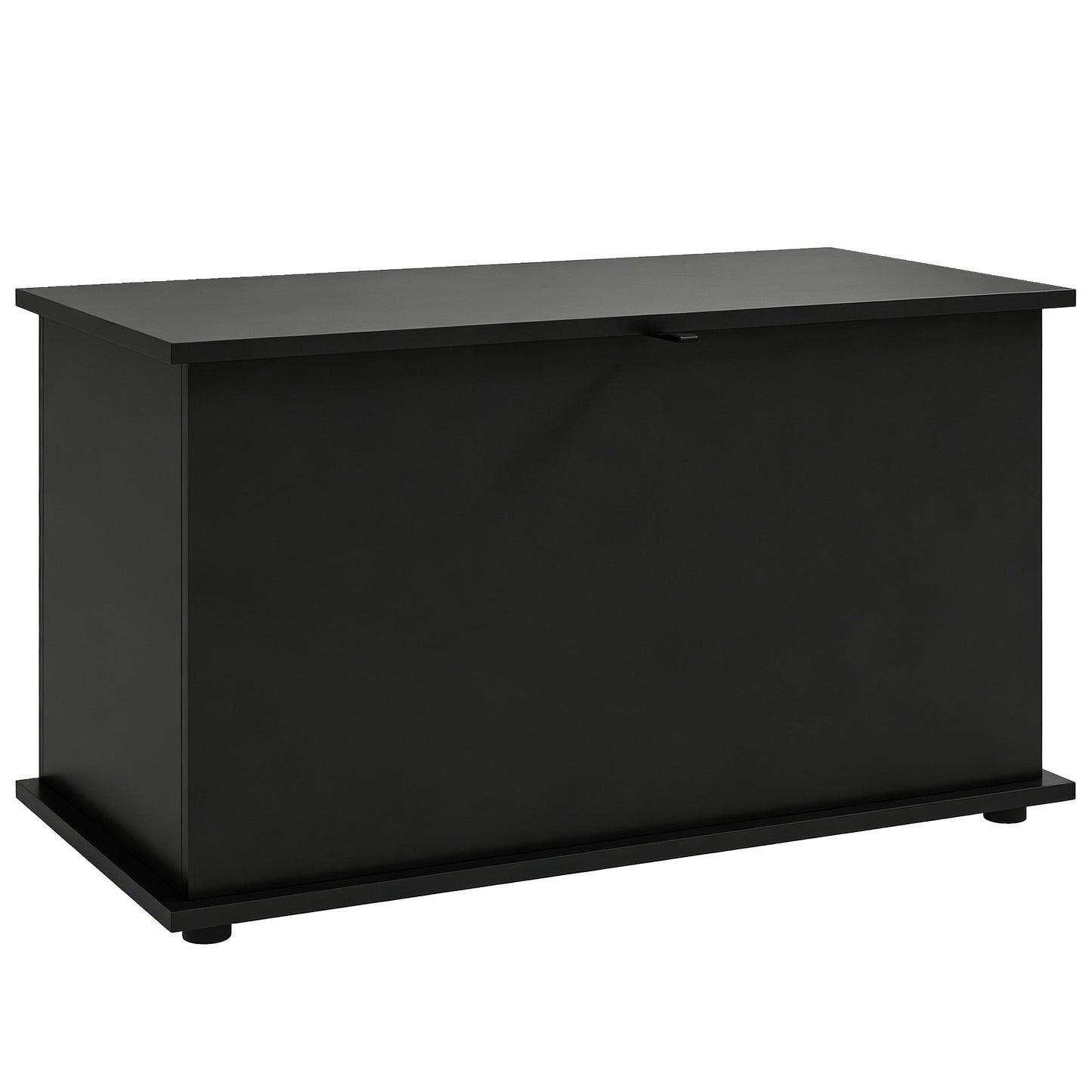 Storage Chest with Safety Hinged Lid, 102L Storage Box, Black