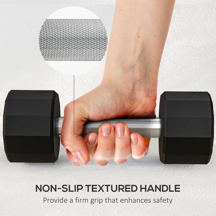 Dumbbells Weights Set with 12-Sided Shape and Non-Slip Grip, 2 x 4kg