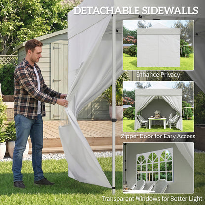 3 x 3 m Heavy Duty Pop Up Gazebo with Sides, UPF50+ Marquee Gazebo