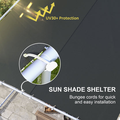 3 x 3(m) Mobile Pergola Kit, Portable Garden Gazebo with Wheels, Sandbags, Steel Frame, UV-Resistant