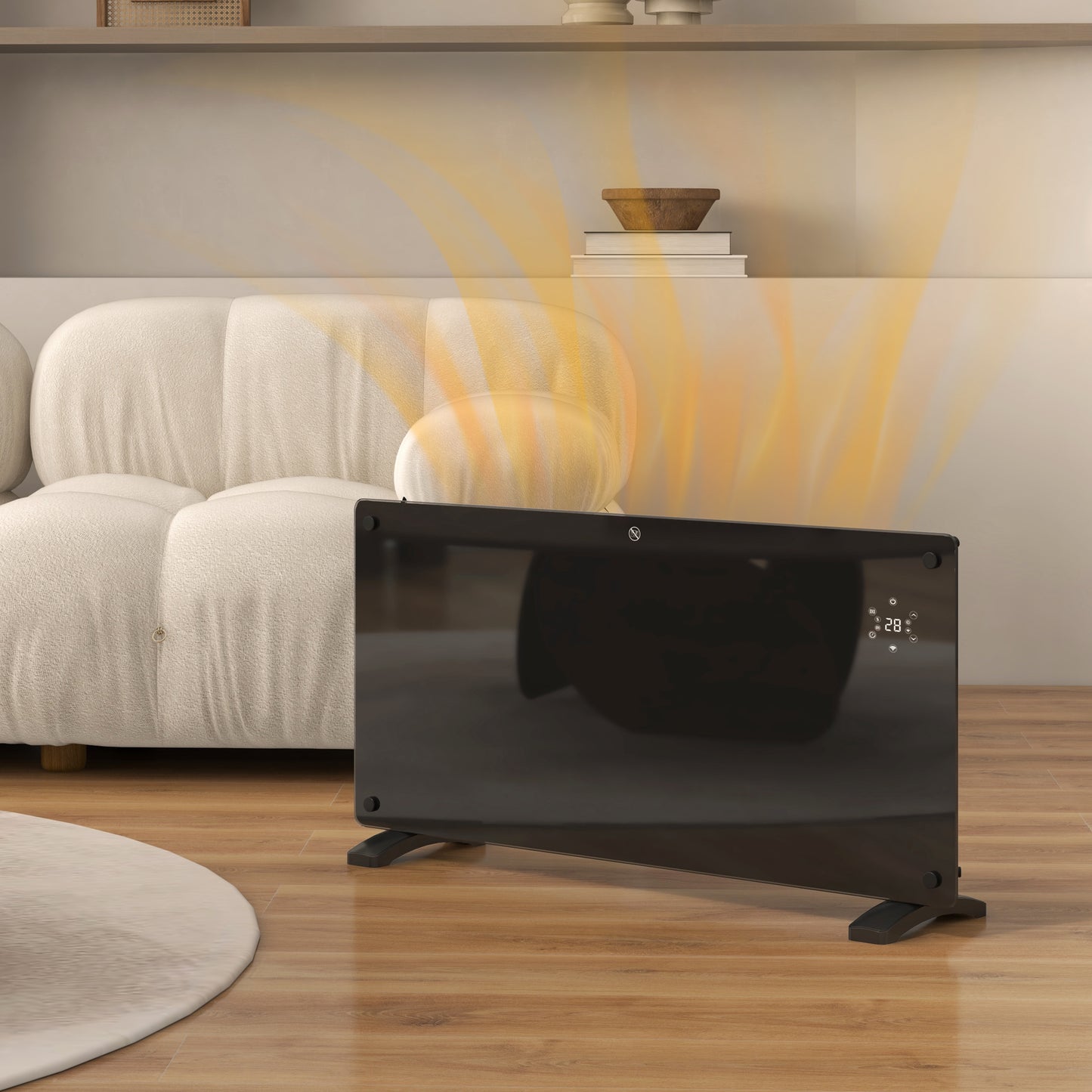 2000W Electric Space Heater Radiator Wifi Smart App 24Hr 7 Day Timer