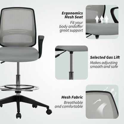 Draughtsman Chair Tall Office Chair with Adjustable Height