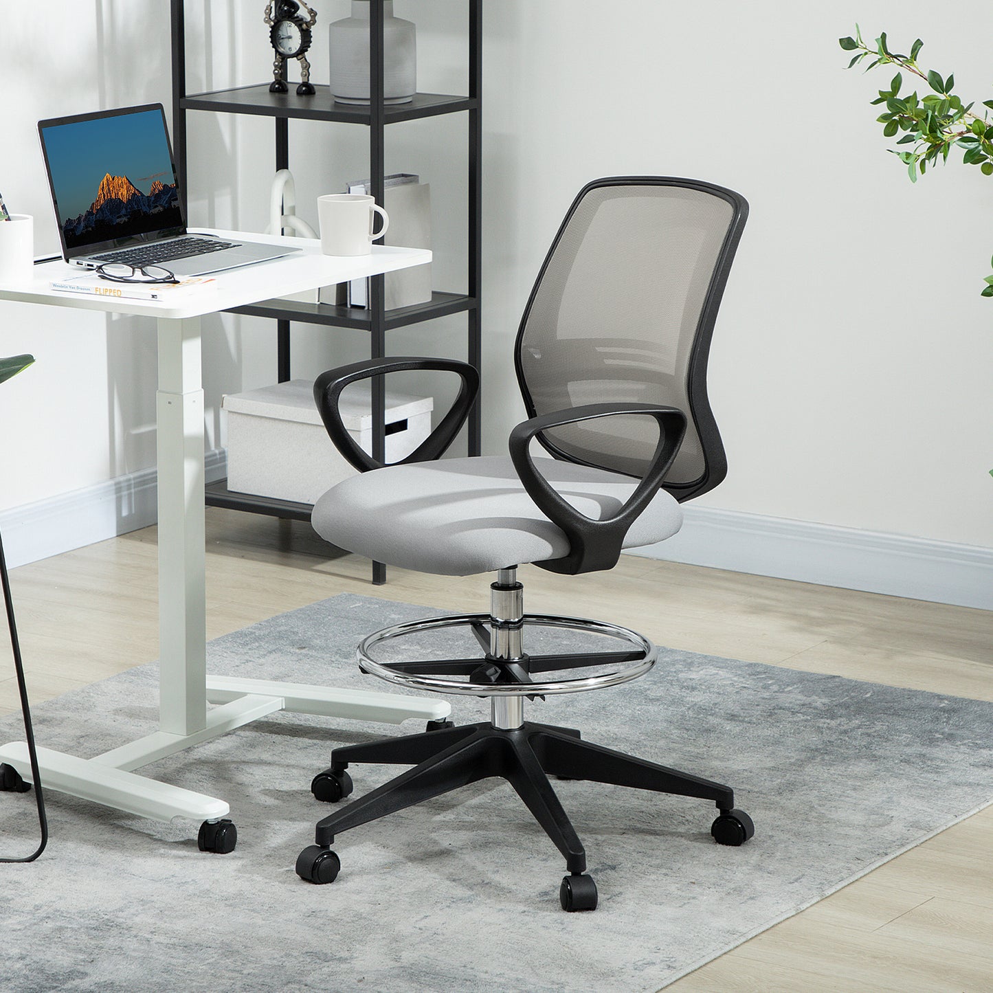 Draughtsman Chair Tall Office Chair with Adjustable Height
