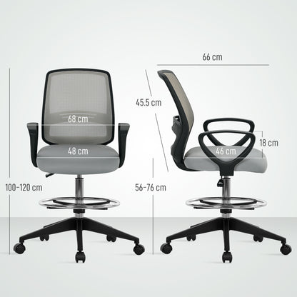 Draughtsman Chair Tall Office Chair with Adjustable Height