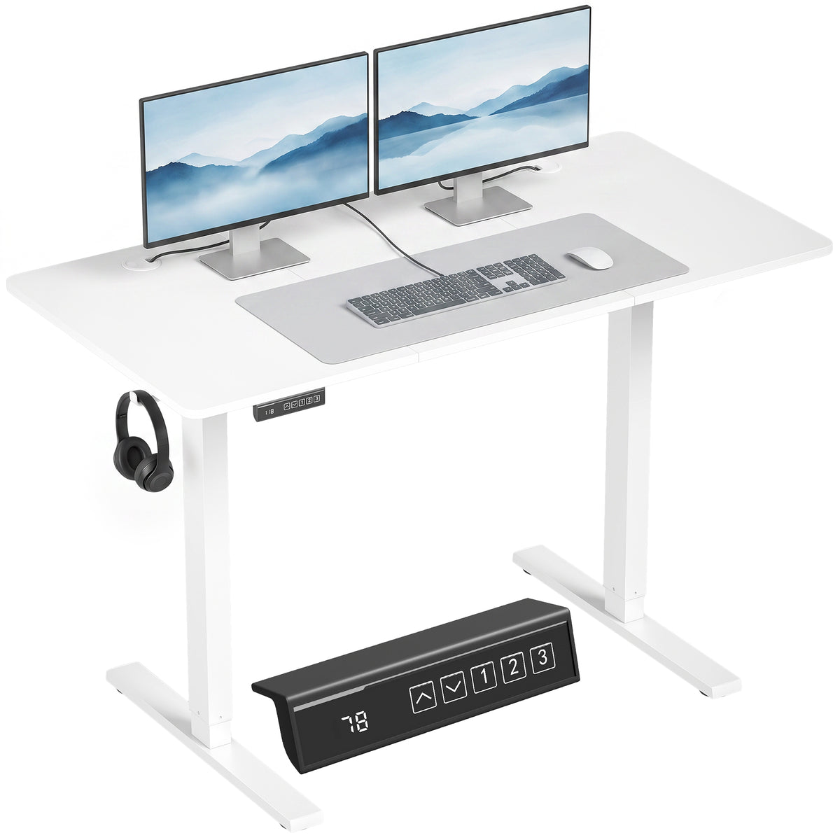 Standing Desk Memory Control Adjustable White