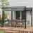 3 x 3(m) Retractable Pergola, Garden Gazebo Shelter with Aluminium Frame, for Grill, Patio, Deck, Grey