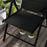 Set of 2 Patio Folding Chairs w/ Adjustable Back, Garden Dining Chairs w/ Breathable Mesh Fabric Padded Seat, Backrest, Headrest, Black