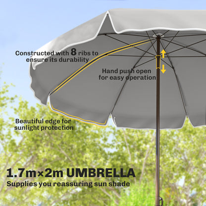 Garden Dining Set, Patio Sets with Tempered Glass Table