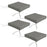 4-Piece Seat Cushions Pillow Replacement, Patio Chair Cushions Set with Ties for Indoor Outdoor, Charcoal Grey