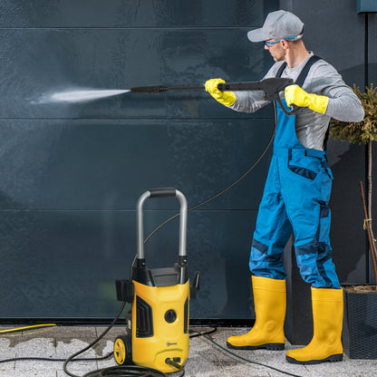 1800W Power Washer 150 Bar Pressure with Adjustable Nozzle, Yellow